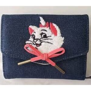 LOUNGEFLY x DISNEY Aristocats Bonjour Marie Denim Wallet Cat AS-IS